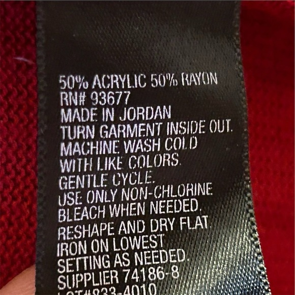 Worthington Women's Red Handkerchief Hem Cardigan Sweater Size S - Picture 6 of 12